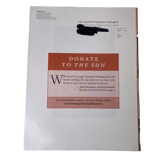 The Sun Magazine June 2022 Back Issue 558 Cover Julie Berson u - Picture 3 of 8